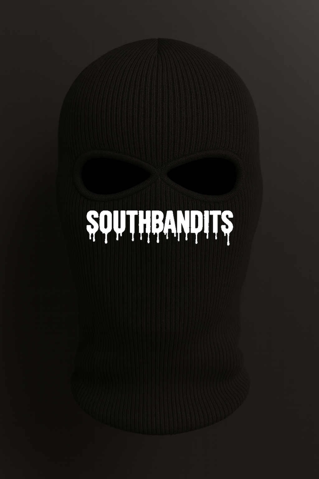 Southbandits Strick-Sturmhaube – Schwarz | Streetwear Balaclava mit Logo-Print