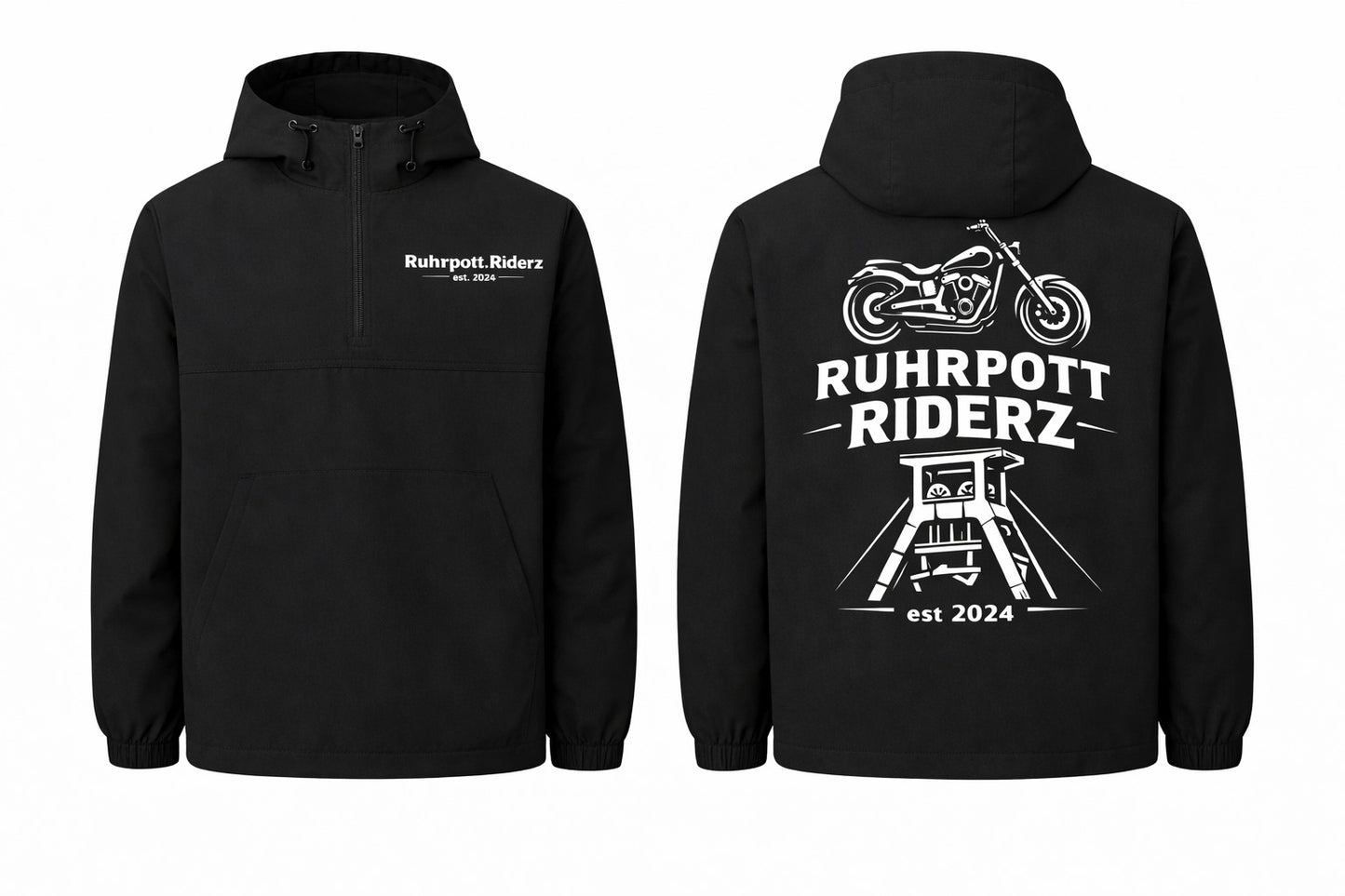 Ruhrpott Riderz Windbreaker – Schwarze Übergangsjacke