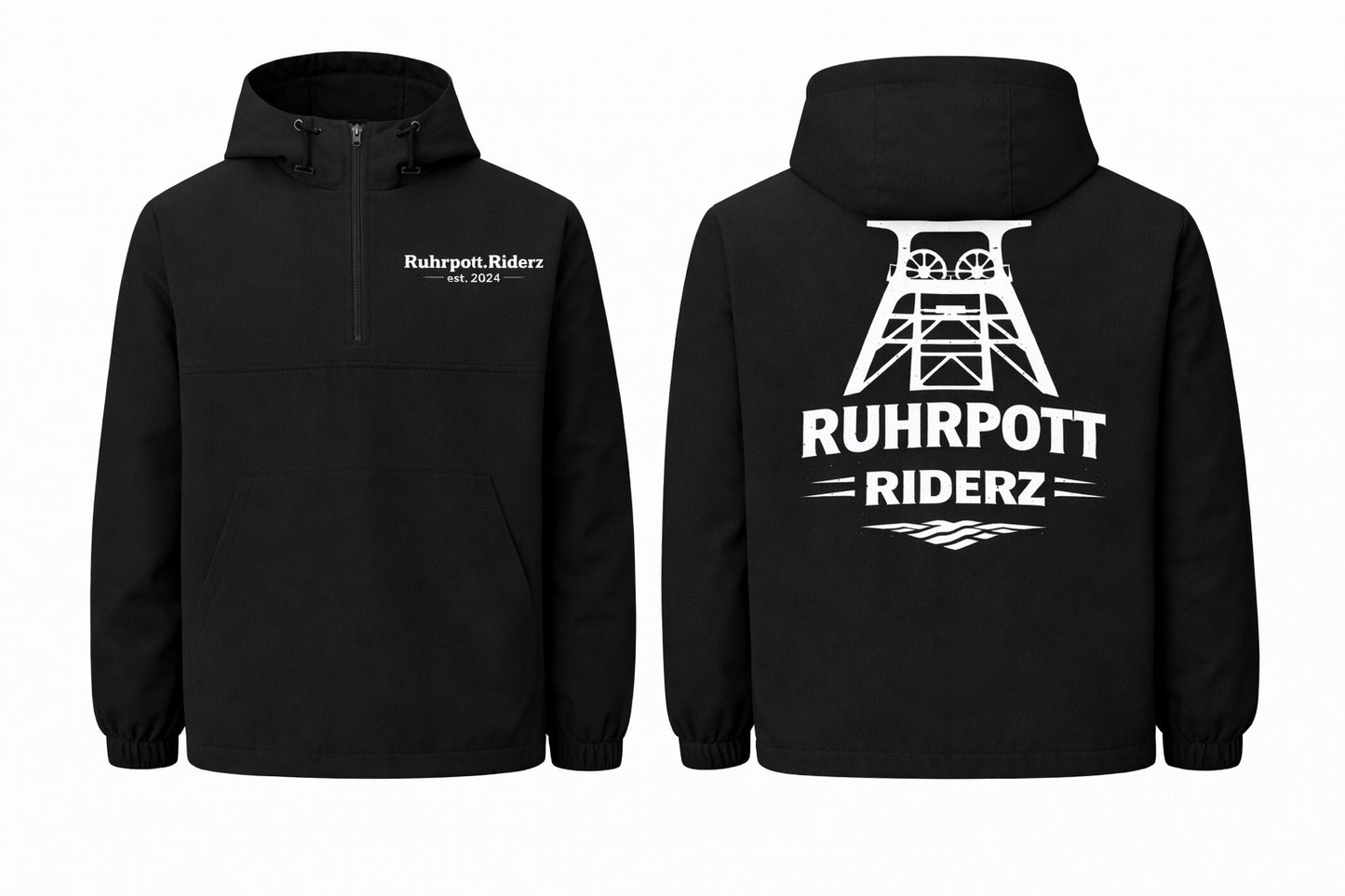 Ruhrpott Riderz Windbreaker – Schwarze Übergangsjacke
