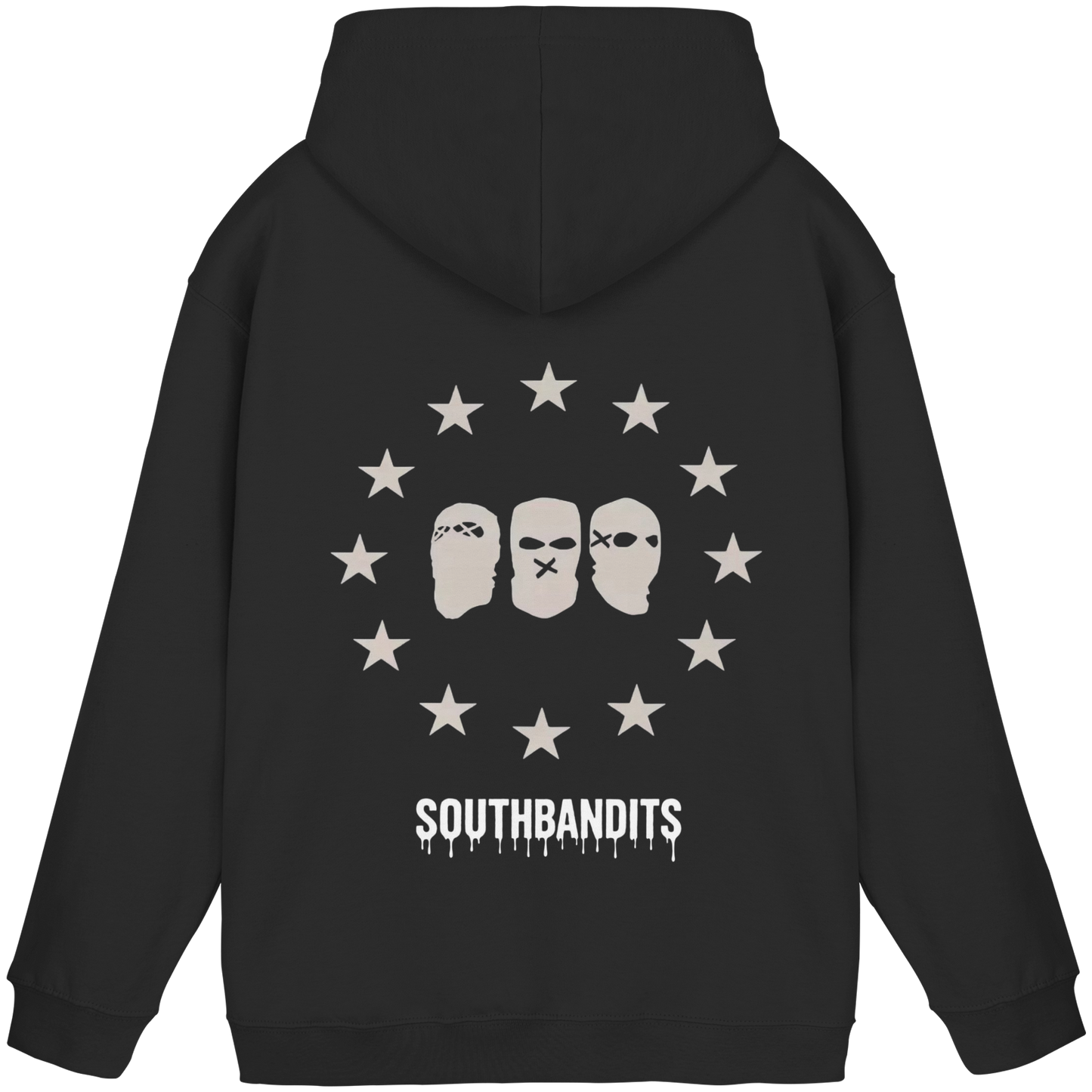SOUTHBANDITS Premium Hoodie – Schwarzer Kapuzenpullover mit Masken-Logo