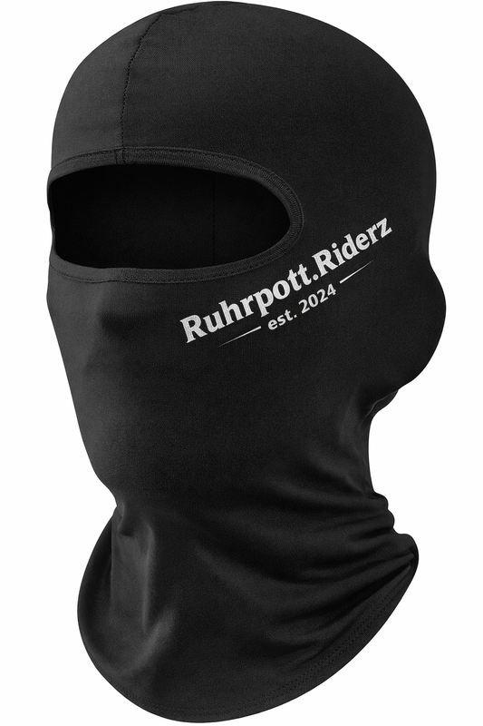 TAKEOVERBLACKLIST Knitted Balaclava – Black | Streetwear Balaclava with Logo Print