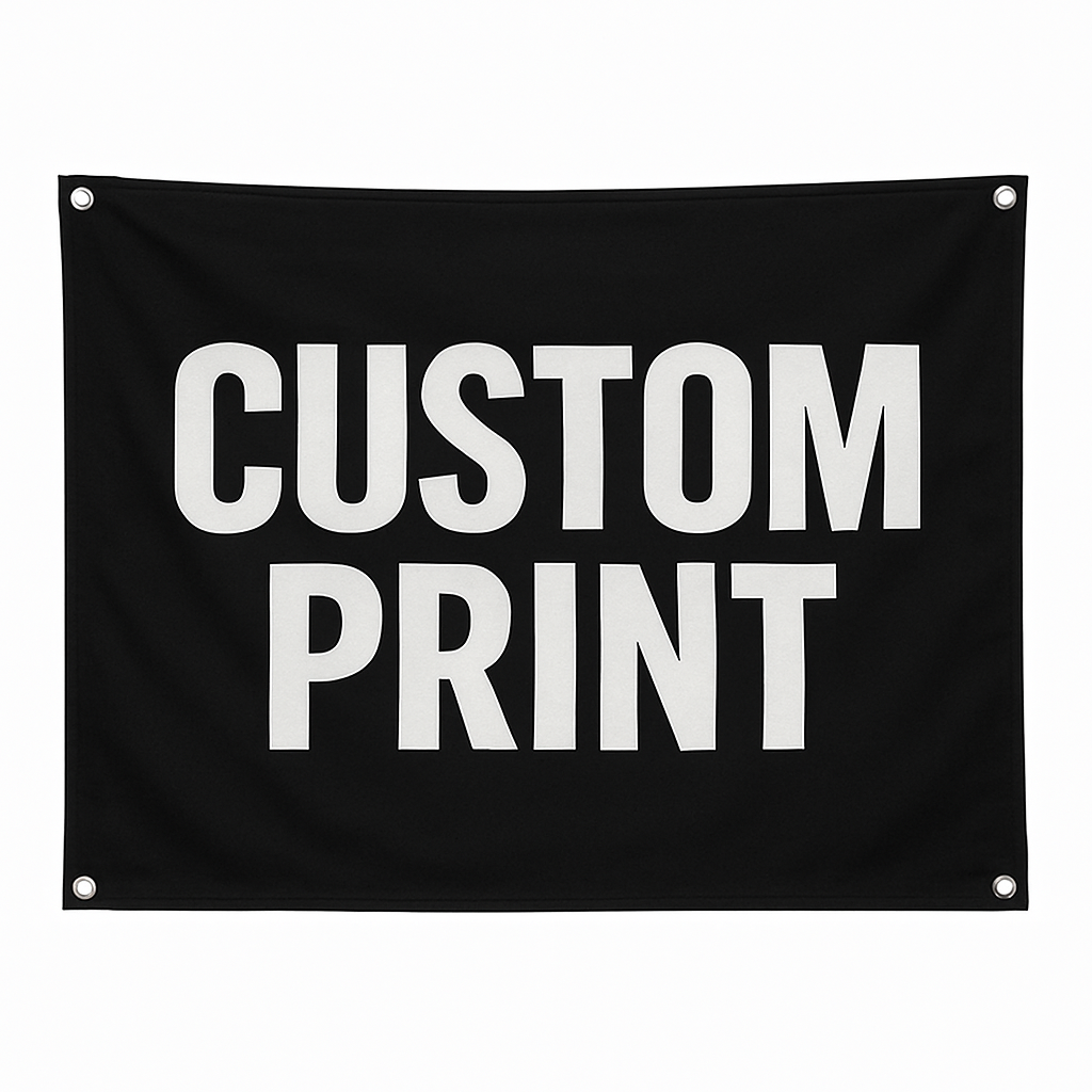 Premium Flagge 90x150 cm mit individuellem Custom Print (30x20 cm)