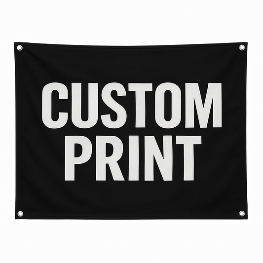 Premium Flagge 90x150 cm mit individuellem Custom Print (30x20 cm)