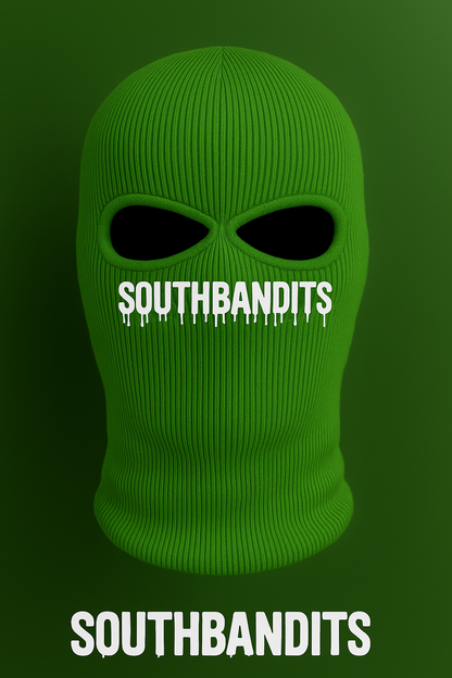 Southbandits Strick-Sturmhaube – Schwarz | Streetwear Balaclava mit Logo-Print