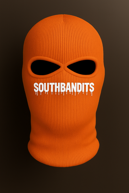 Southbandits Strick-Sturmhaube – Schwarz | Streetwear Balaclava mit Logo-Print