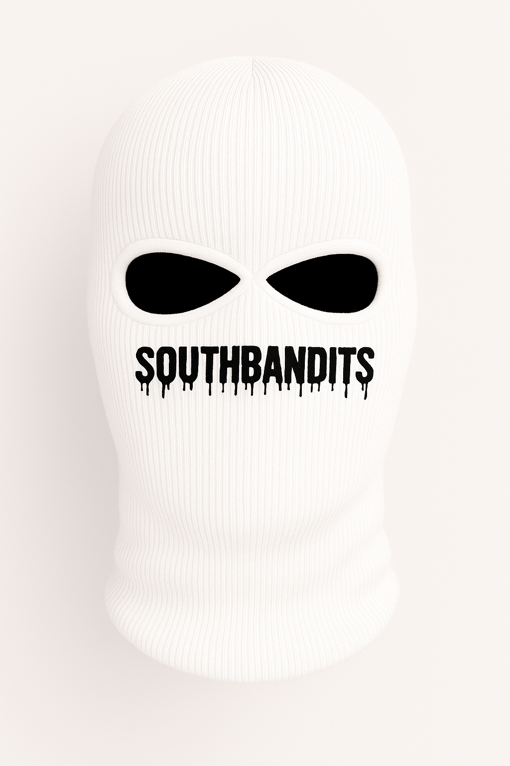 Southbandits Strick-Sturmhaube – Schwarz | Streetwear Balaclava mit Logo-Print