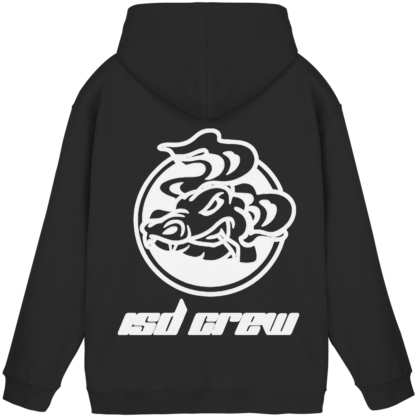 ISD Crew Hoodie – Kapuzenpullover mit Rückenlogo