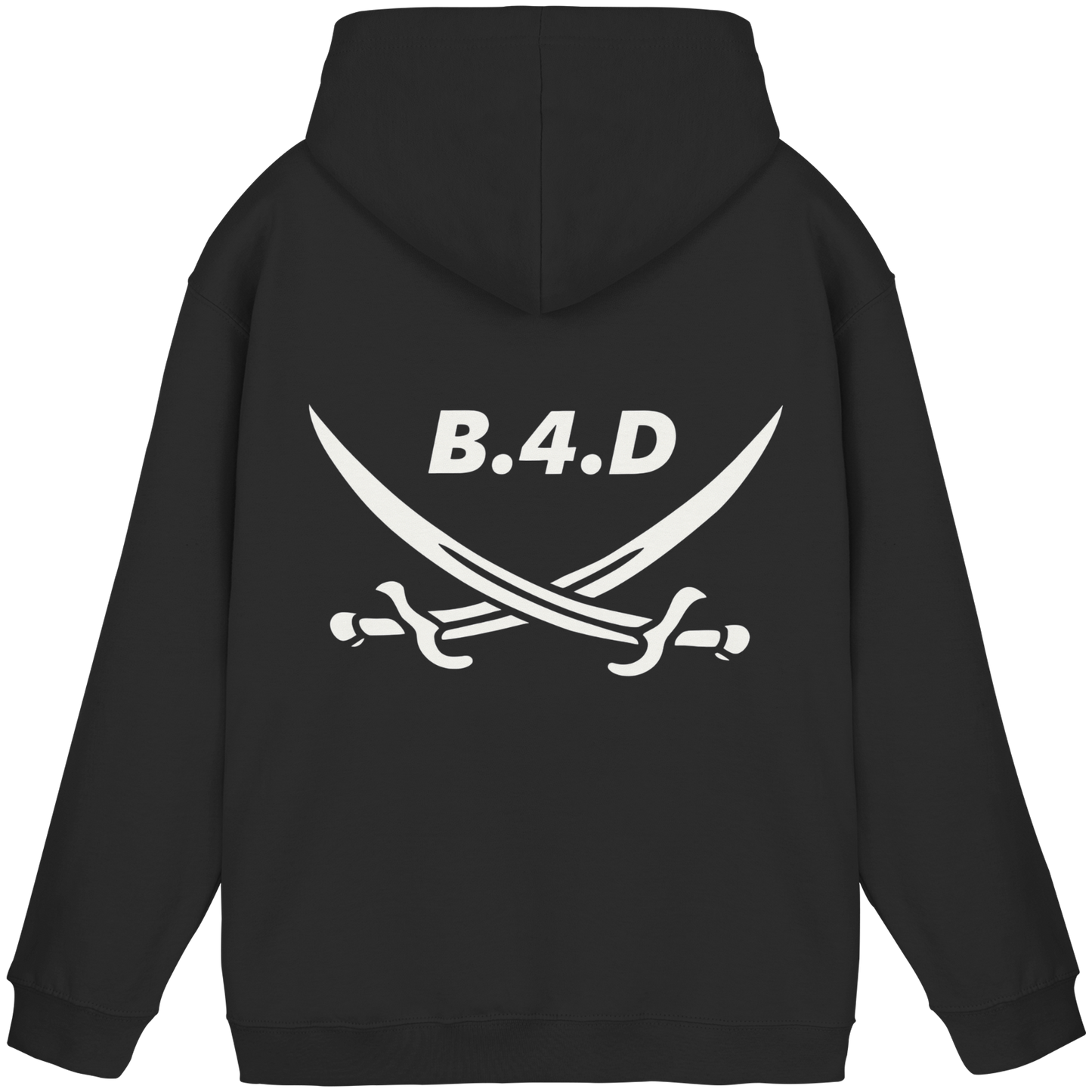 B.4.D Hoodie – Kapuzenpullover mit Rückenlogo