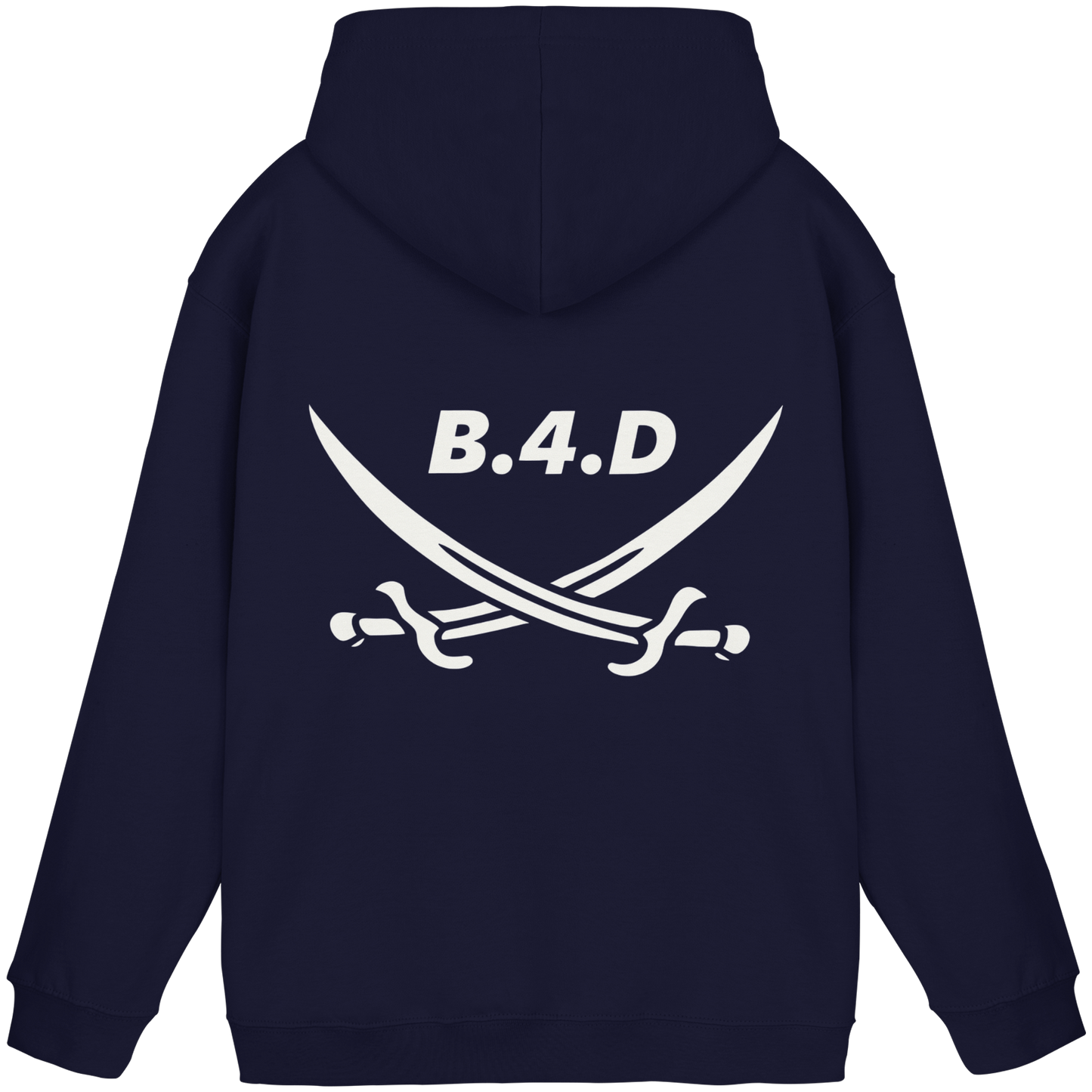 B.4.D Hoodie – Kapuzenpullover mit Rückenlogo