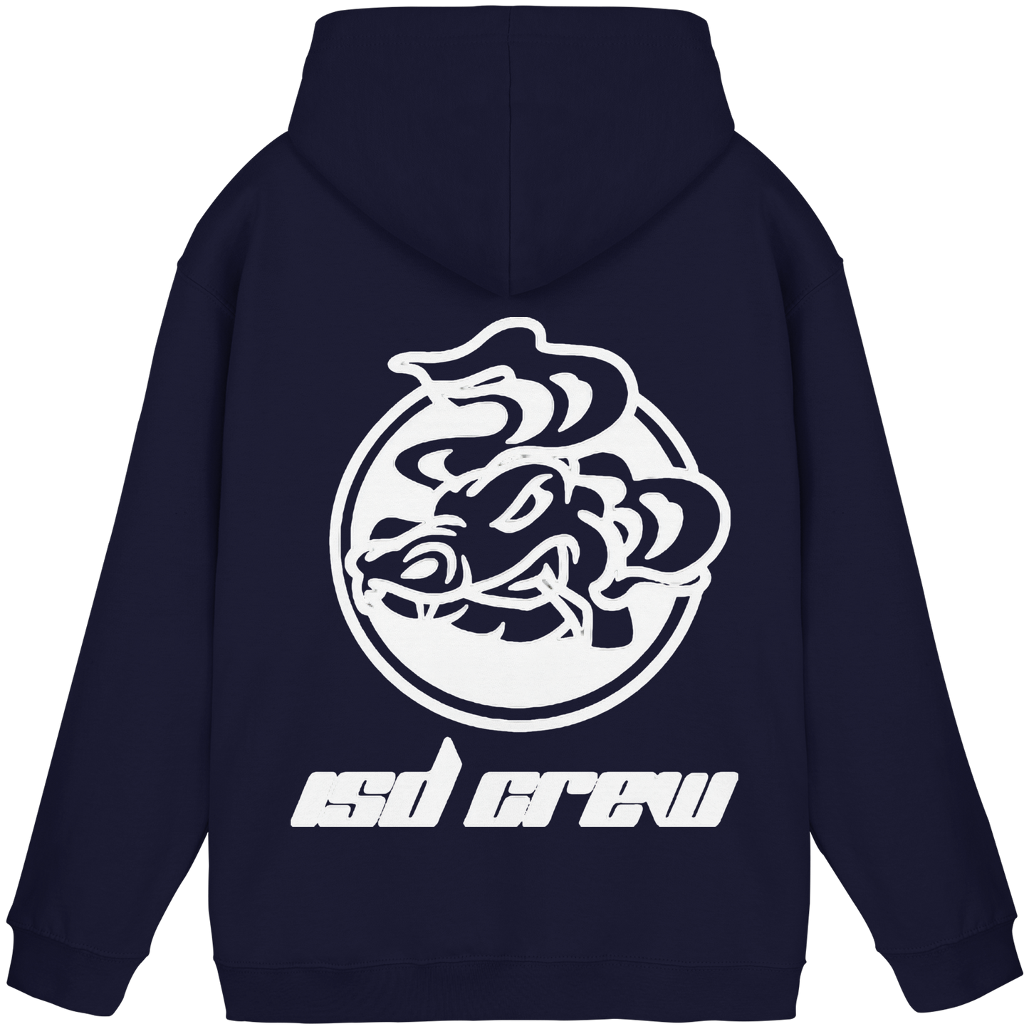 ISD Crew Hoodie – Kapuzenpullover mit Rückenlogo