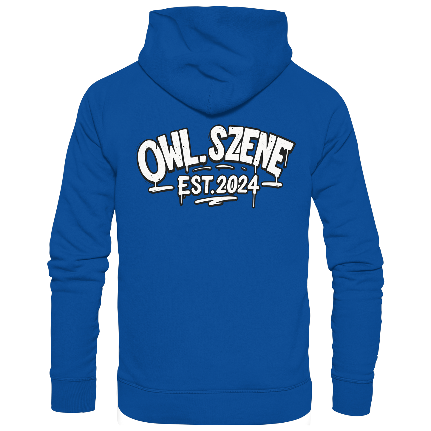 OWL SZENE Premium Hoodie – Schwarzer Kapuzenpullover mit Rückenlogo