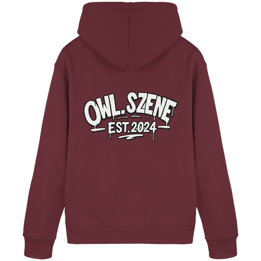 OWL SZENE PREMIUM Hoodie – Kapuzenpullover mit Rückenlogo