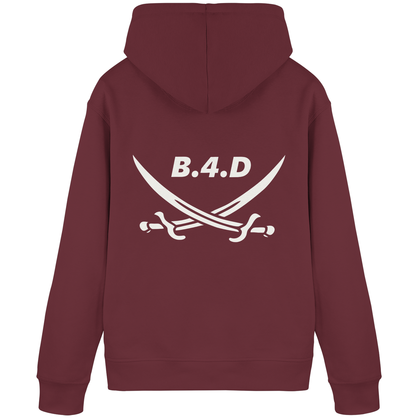 B.4.D PREMIUM Hoodie – Kapuzenpullover mit Rückenlogo
