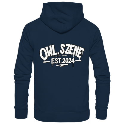 OWL SZENE PREMIUM Hoodie – Kapuzenpullover mit Rückenlogo