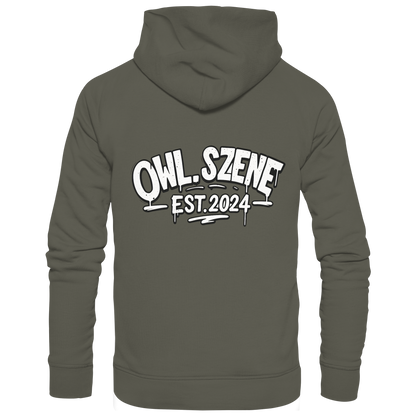 OWL SZENE PREMIUM Hoodie – Kapuzenpullover mit Rückenlogo