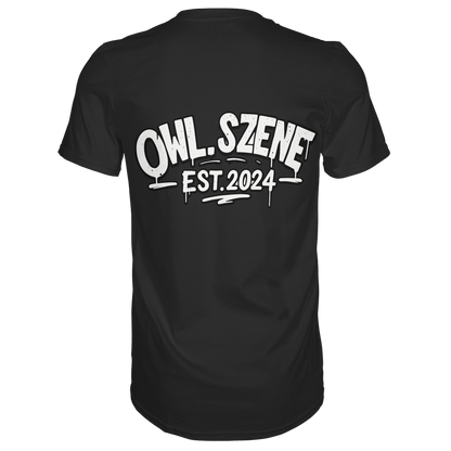 OWL SZENE Premium T-Shirt – mit Backprint