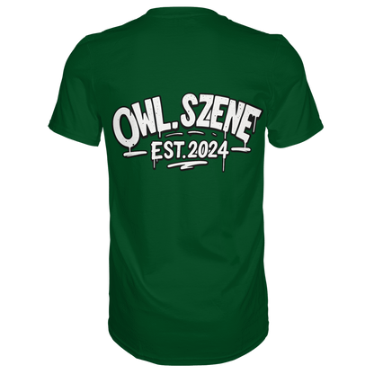 OWL SZENE Premium T-Shirt – mit Backprint
