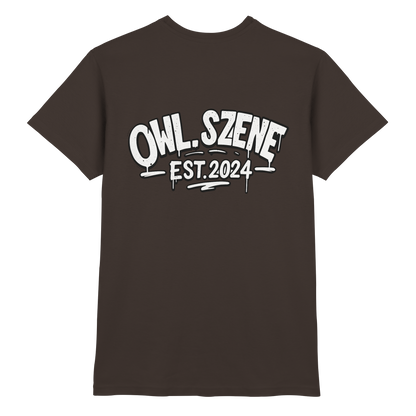 OWL SZENE Premium T-Shirt – mit Backprint