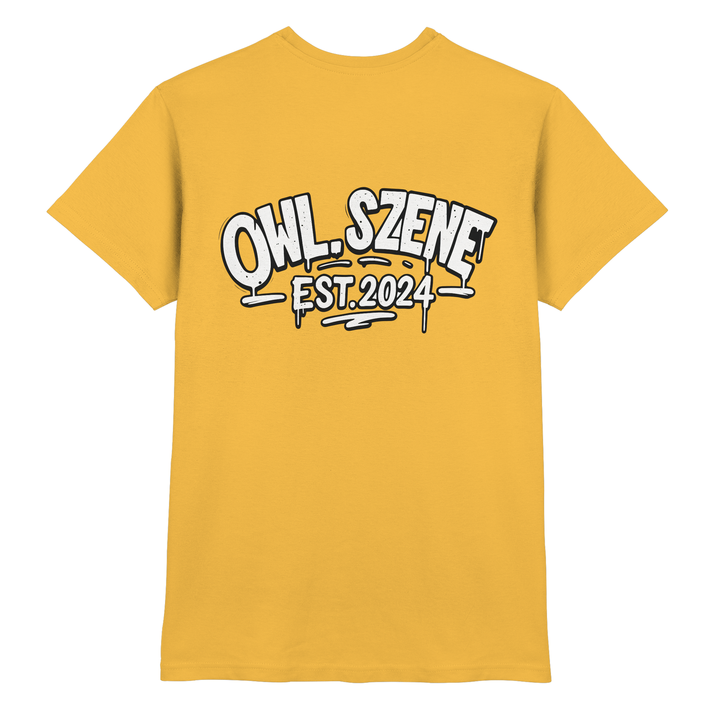 OWL SZENE Premium T-Shirt – mit Backprint