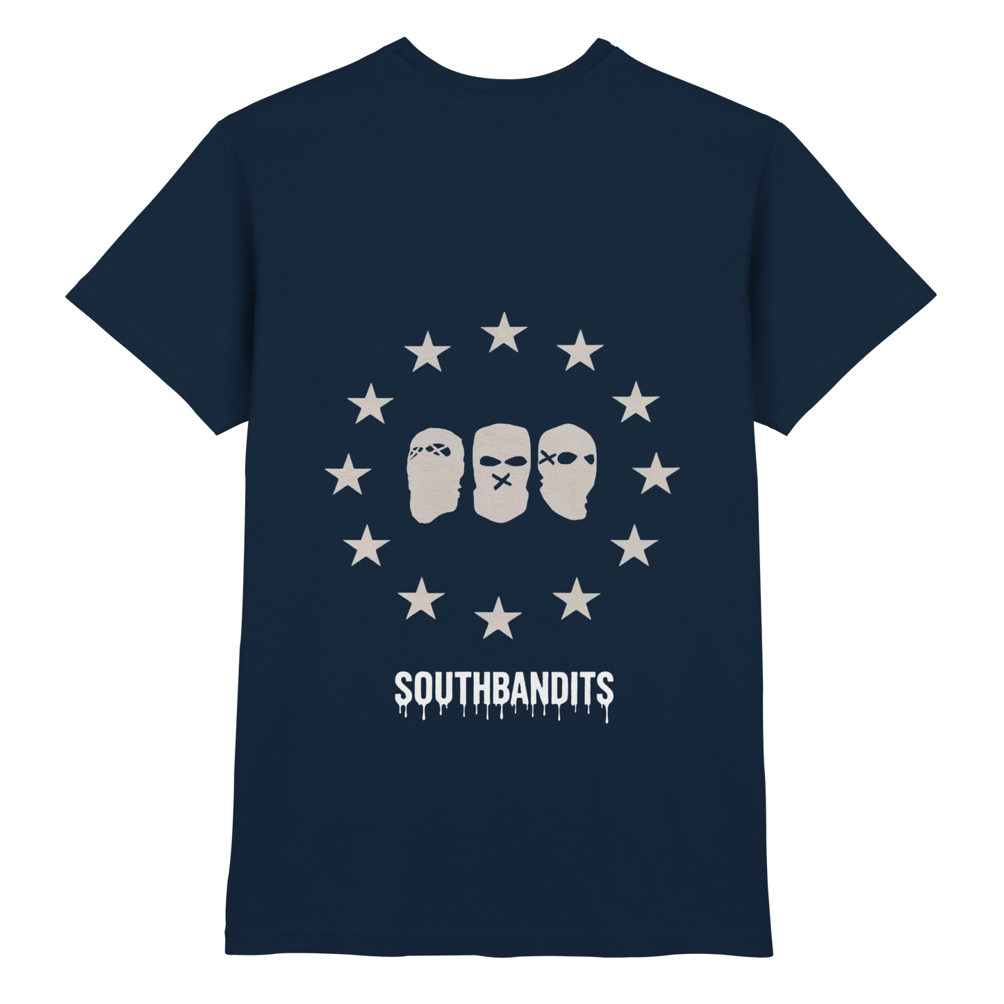 SOUTHBANDITS Premium T-Shirt – Schwarzes Streetwear Shirt mit Masken-Logo