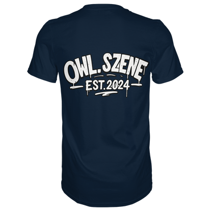 OWL SZENE Premium T-Shirt – mit Backprint