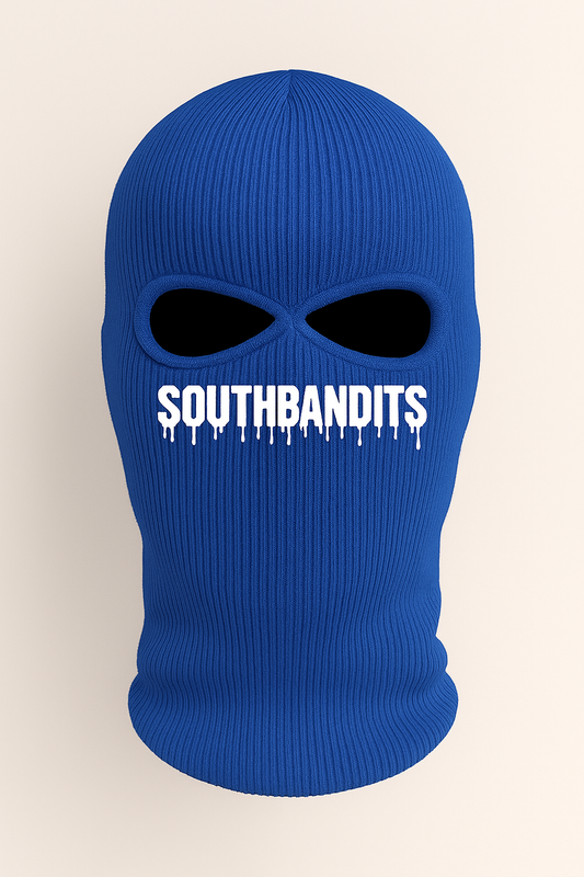 Southbandits Strick-Sturmhaube – Schwarz | Streetwear Balaclava mit Logo-Print