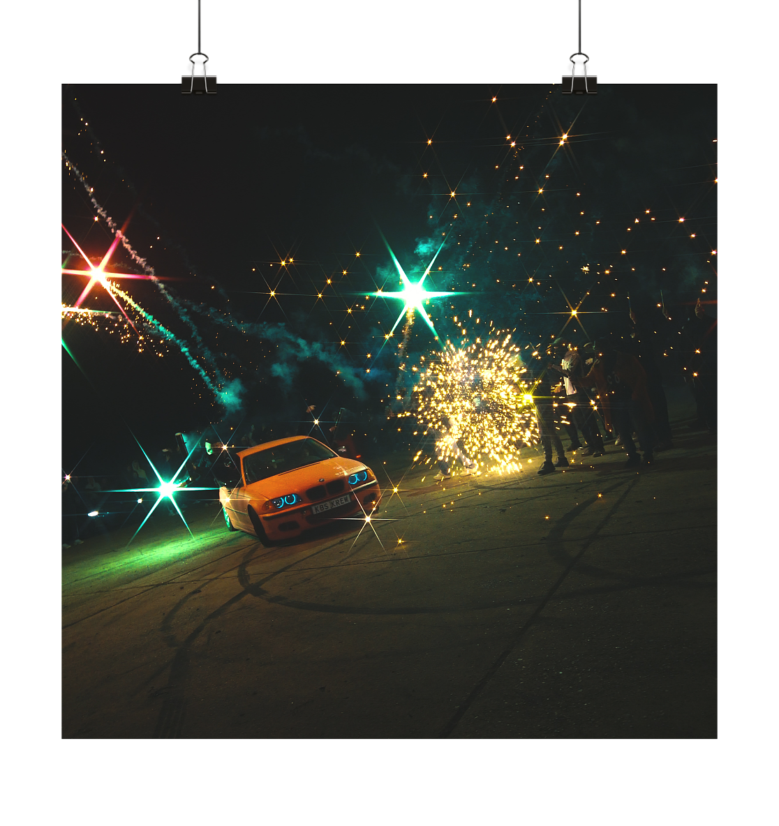 Midnight Drift – Fine Art Poster 30x30 cm | Street Edition